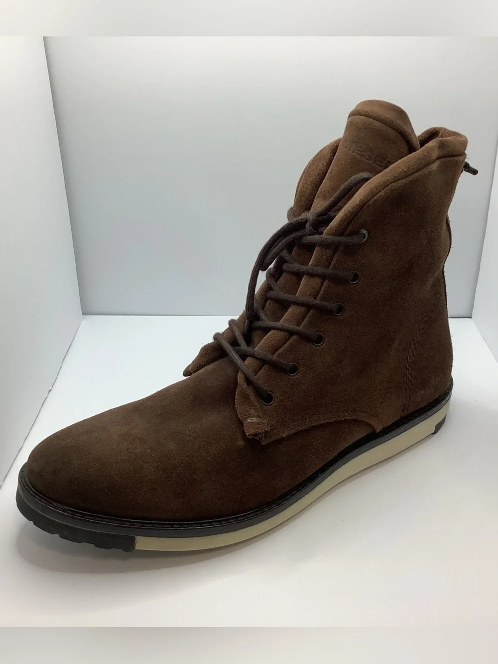 RARE FIND Diesel D-Boolthed Winter Pretreated Dark Brown Suede Ankle Boots EU46